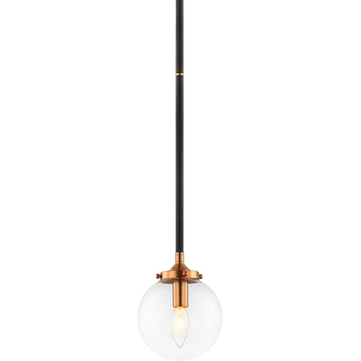 Particles 1 Light 5.88 inch Aged Gold Brass Pendant Ceiling Light in Aged Gold Brass and Clear