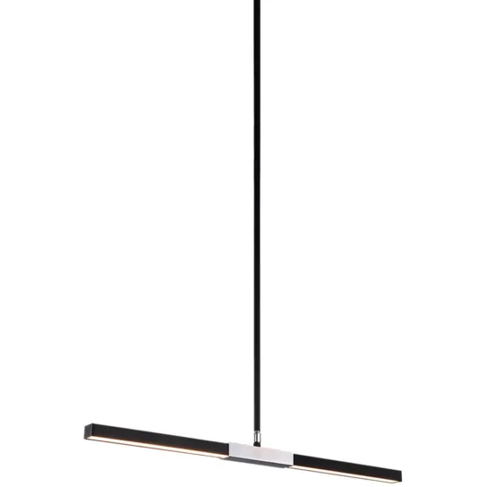 Lineare LED 1.25 inch Matte Black and Chrome Pendant Ceiling Light