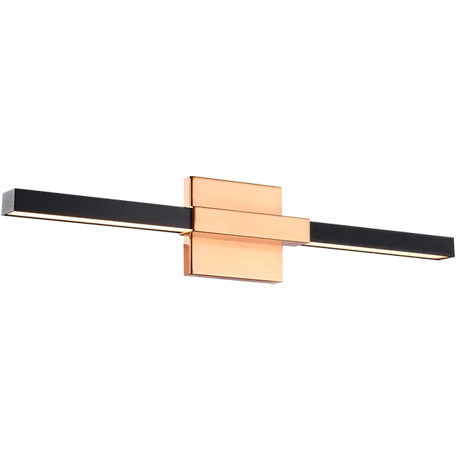 Lineare LED 21.75 inch Matte Black and Aged Gold Brass Wall Sconce Wall Light