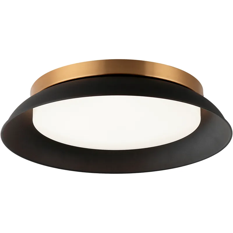 Finley LED 15 inch Matte Black and Aged Gold Brass Wall Sconce Wall Light