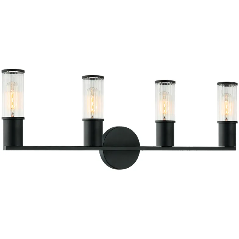 Klarice 4 Light 25.88 inch Matte Black Wall Sconce Wall Light