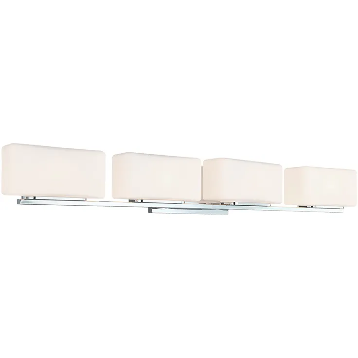 Chiclet 4 Light 34 inch Chrome Wall Sconce Wall Light