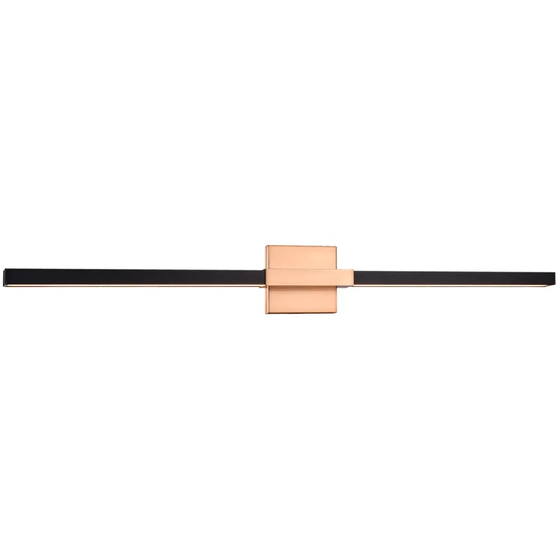 Lineare LED 35.88 inch Matte Black and Aged Gold Brass Wall Sconce Wall Light