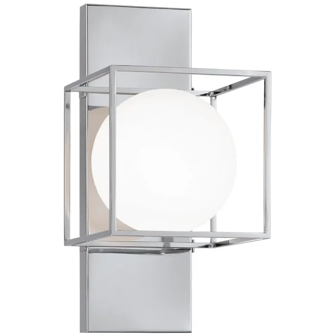 Squircle 1 Light 6.75 inch Chrome Wall Sconce Wall Light