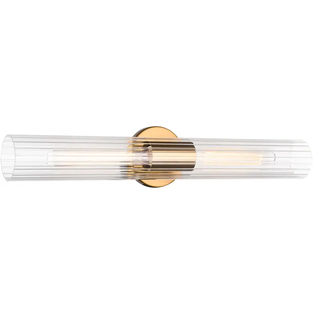 Odette 2 Light 4.75 inch Aged Gold Brass Wall Sconce Wall Light