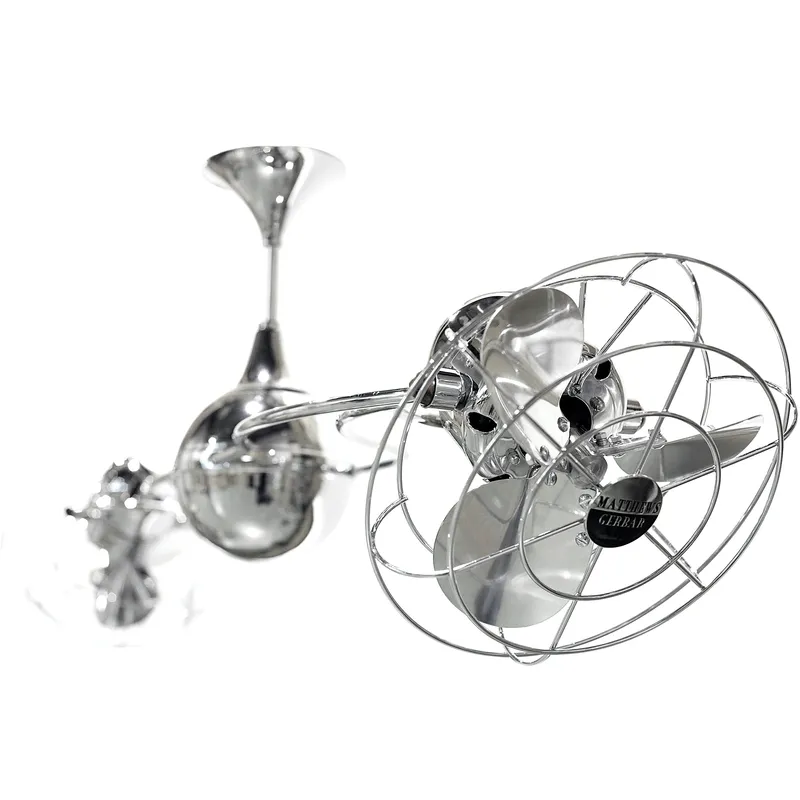 Matthews Gerbar Italo Ventania 13 inch Polished Chrome Rotational Ceiling Fan