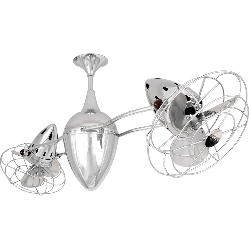Matthews Gerbar Ar Ruthiane 13 inch Polished Chrome Rotational Ceiling Fan