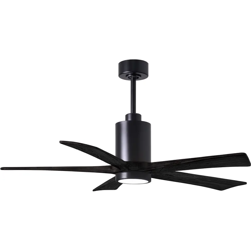 Atlas Patricia-5 52 inch Matte Black Ceiling Fan