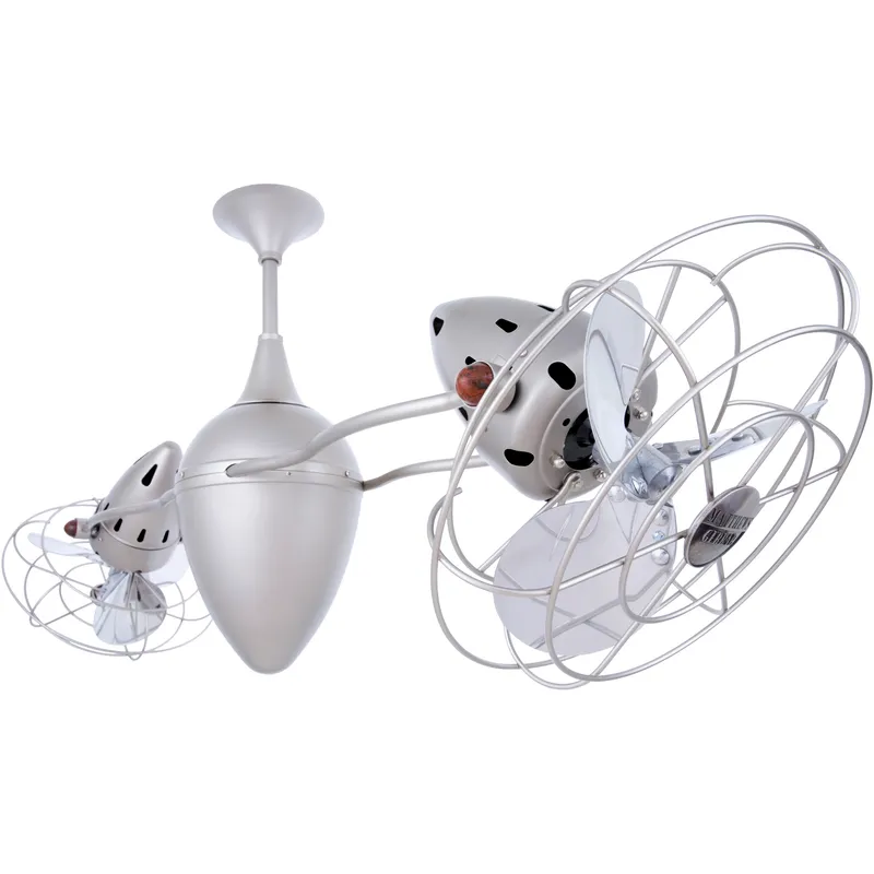 Matthews Gerbar Ar Ruthiane 13 inch Brushed Nickel Rotational Ceiling Fan