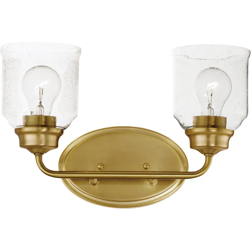 Acadia 2 Light 14.75 inch Natural Aged Brass Bath Vanity Wall Light