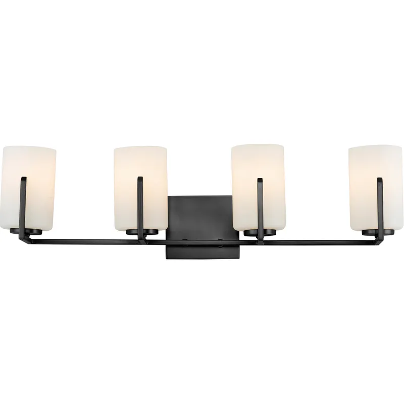 Dart 4 Light 29.75 inch Black Bath Vanity Wall Light