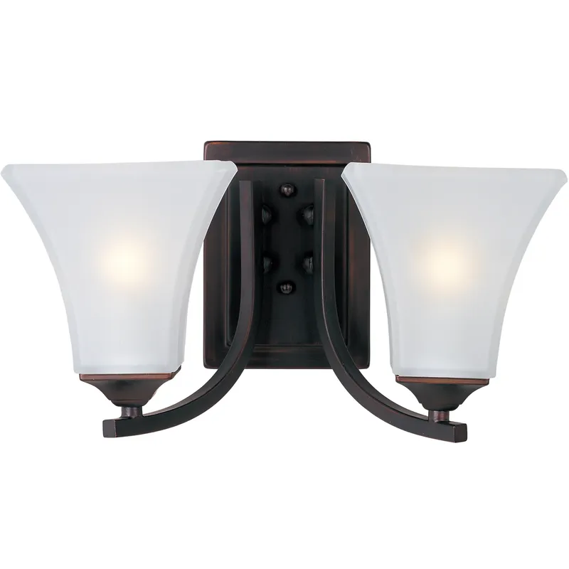 Aurora 2 Light 13.5 inch Oil Rubbed Bronze Bath Vanity Wall Light