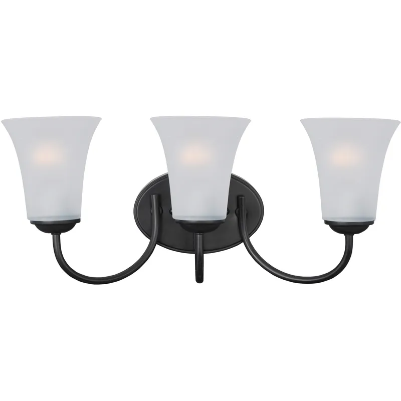 Logan 3 Light 19 inch Black Bath Vanity Wall Light