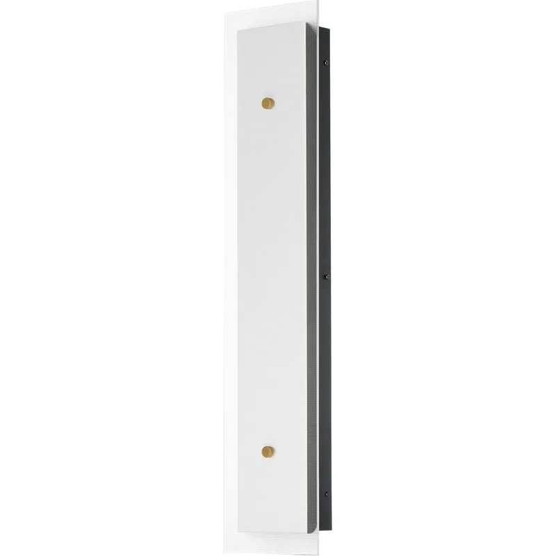 Spectre LED 6.5 inch Black and Natural Aged Brass Bath Vanity Wall Light