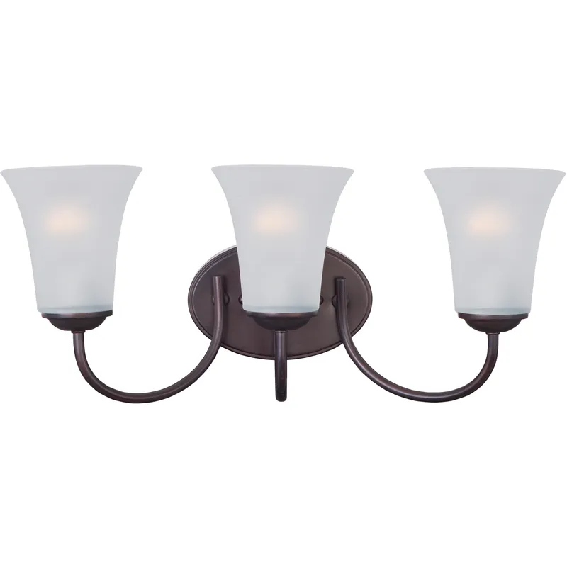 Logan 3 Light 19 inch Oil Rubbed Bronze Bath Vanity Wall Light