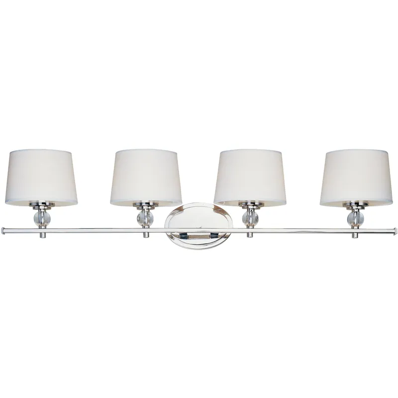 Rondo 4 Light 36.25 inch Polished Nickel Bath Vanity Wall Light