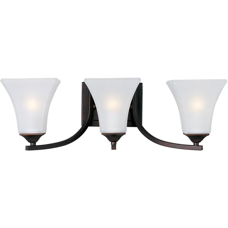 Aurora 3 Light 21.5 inch Oil Rubbed Bronze Bath Vanity Wall Light