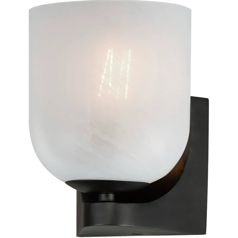 Scoop 1 Light 5.5 inch Black Wall Sconce Wall Light in Marble