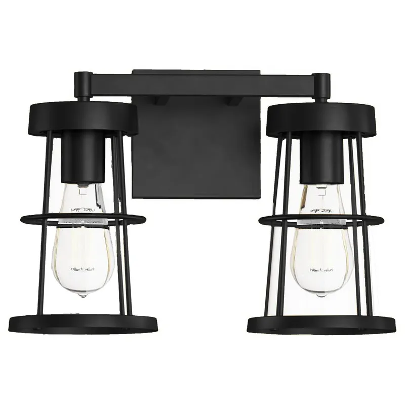 Urbane 2 Light 15 inch Black Bath Vanity Wall Light