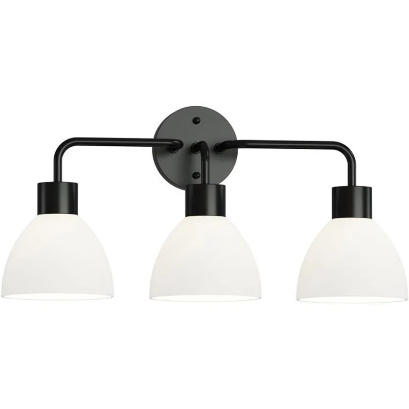 Coraline 3 Light 23 inch Black Bath Vanity Wall Light