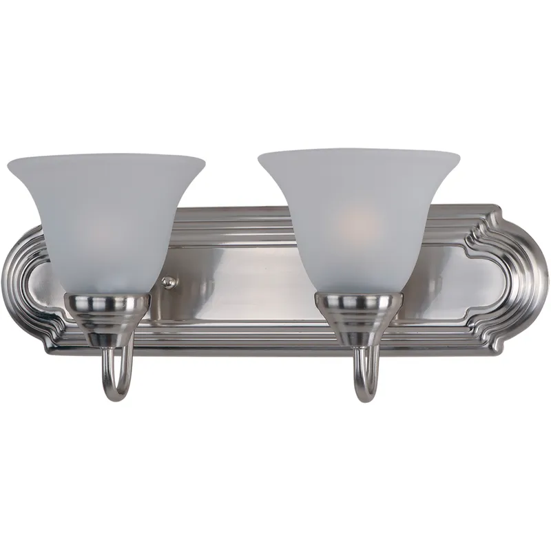Essentials - 801x 2 Light 18 inch Satin Nickel Bath Vanity Wall Light in Frosted