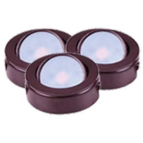 CounterMax MX-LD-AC 120 LED 2.75 inch Anodized Bronze Under Cabinet Disc