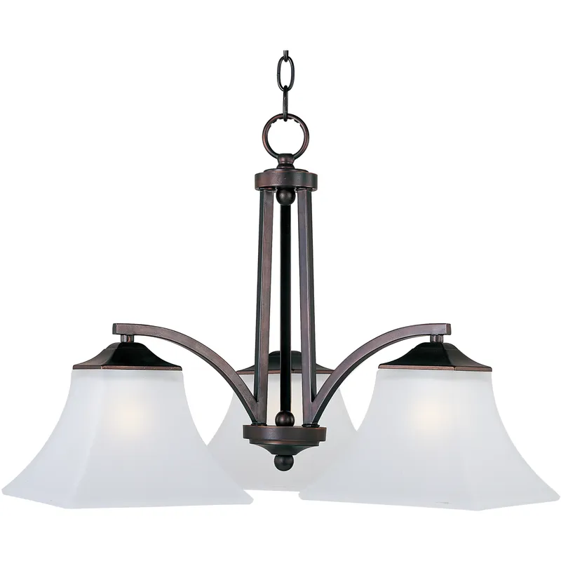 Aurora 3 Light 22.5 inch Oil Rubbed Bronze Down Light Chandelier Ceiling Light