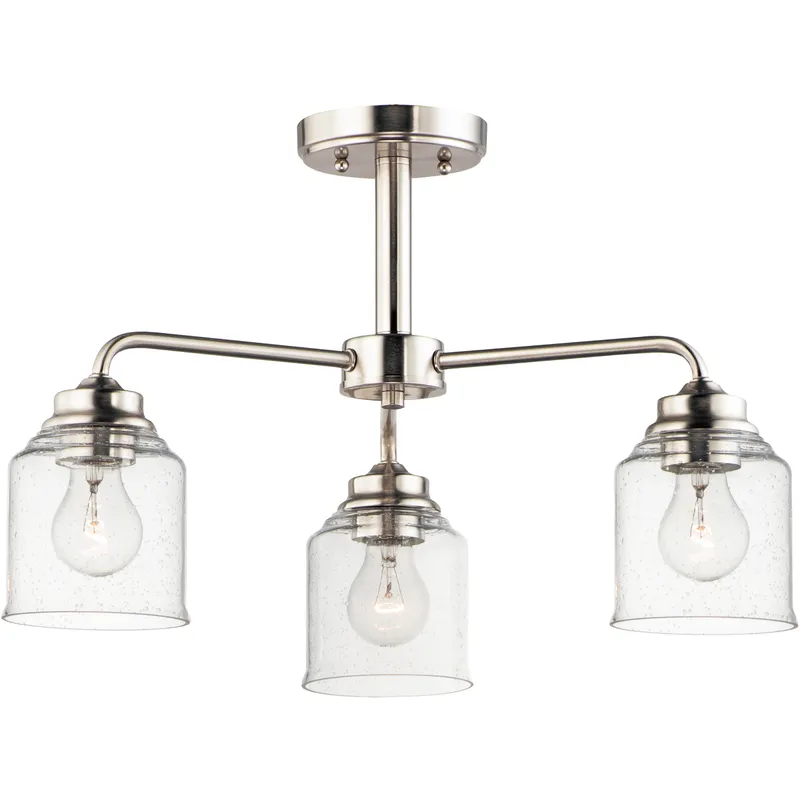 Acadia 3 Light 20 inch Satin Nickel Single-Tier Chandelier Ceiling Light
