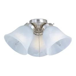 Maxim Lighting 3-Light Ceiling Fan Light Kit - Satin Nickel