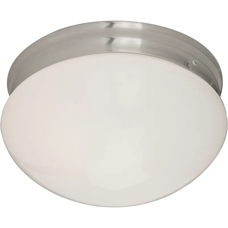 Essentials - 588x 2 Light 9 inch Satin Nickel Flush Mount Ceiling Light