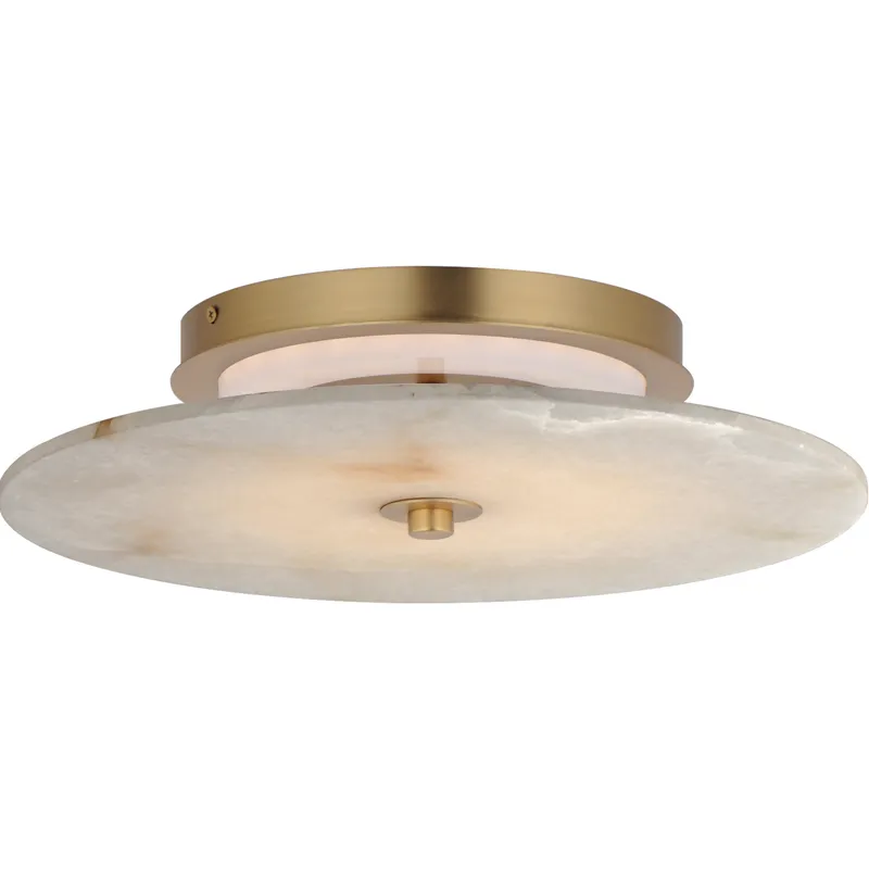 Quarry LED 15 inch Natural Aged Brass Semi-Flush Mount Ceiling Light