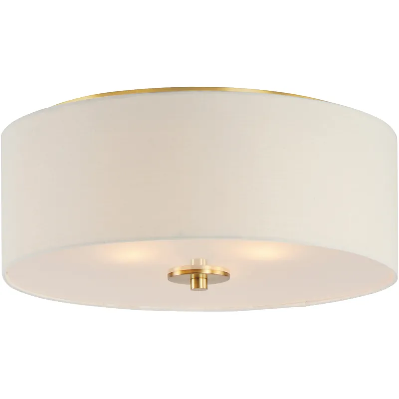 Bongo 3 Light 18 inch Natural Aged Brass Flush Mount Ceiling Light