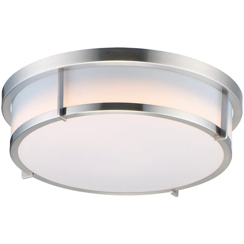Rogue 2 Light 13 inch Satin Nickel Flush Mount Ceiling Light
