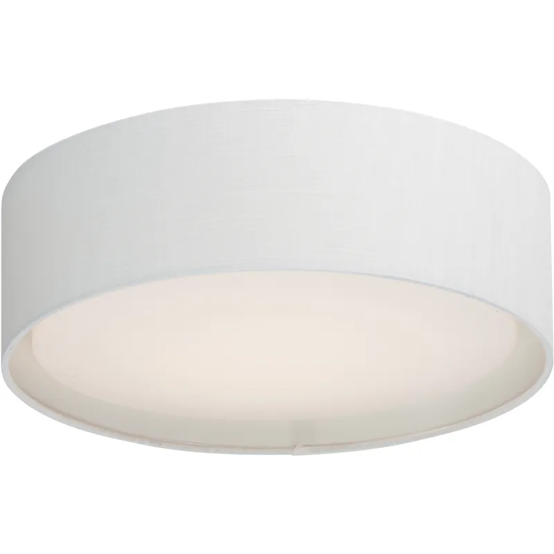 Prime LED 16 inch Flush Mount Ceiling Light in Black Organza