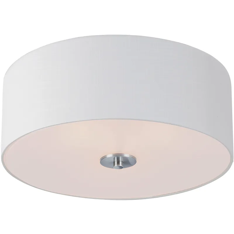 Bongo 3 Light 18 inch Satin Nickel Flush Mount Ceiling Light
