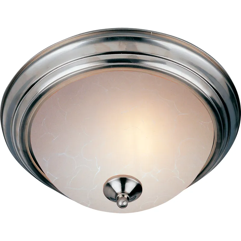 Essentials - 584x 1 Light 11.5 inch Satin Nickel Flush Mount Ceiling Light in Ice