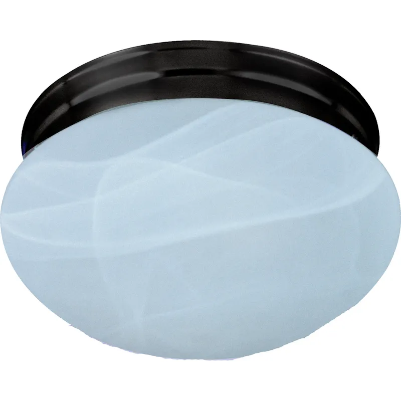 Essentials - 588x 1 Light 7.5 inch Oil Rubbed Bronze Flush Mount Ceiling Light in Marble