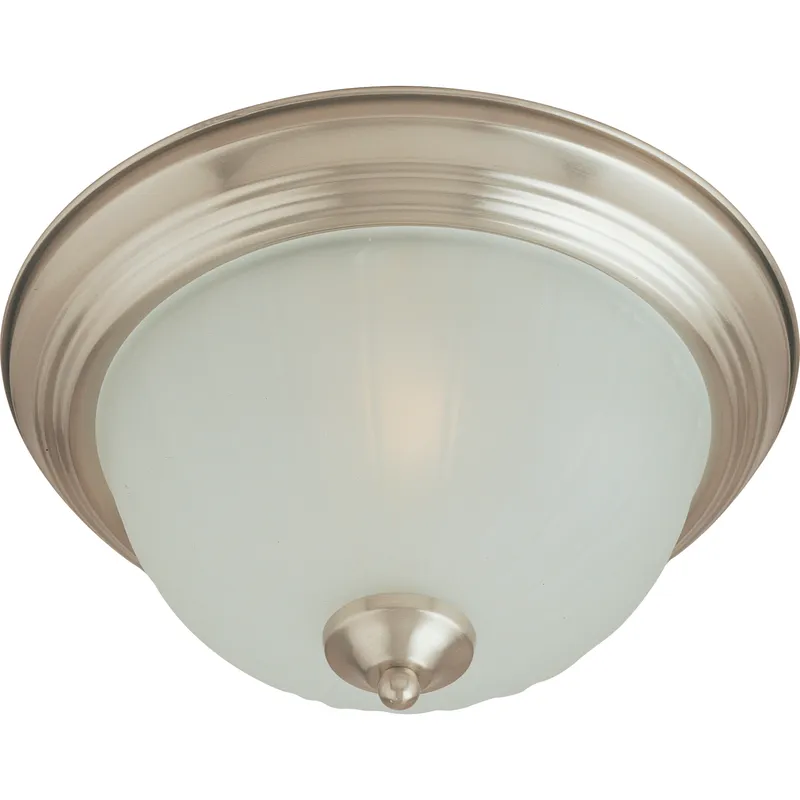 Essentials - 583x 3 Light 15.5 inch Satin Nickel Flush Mount Ceiling Light