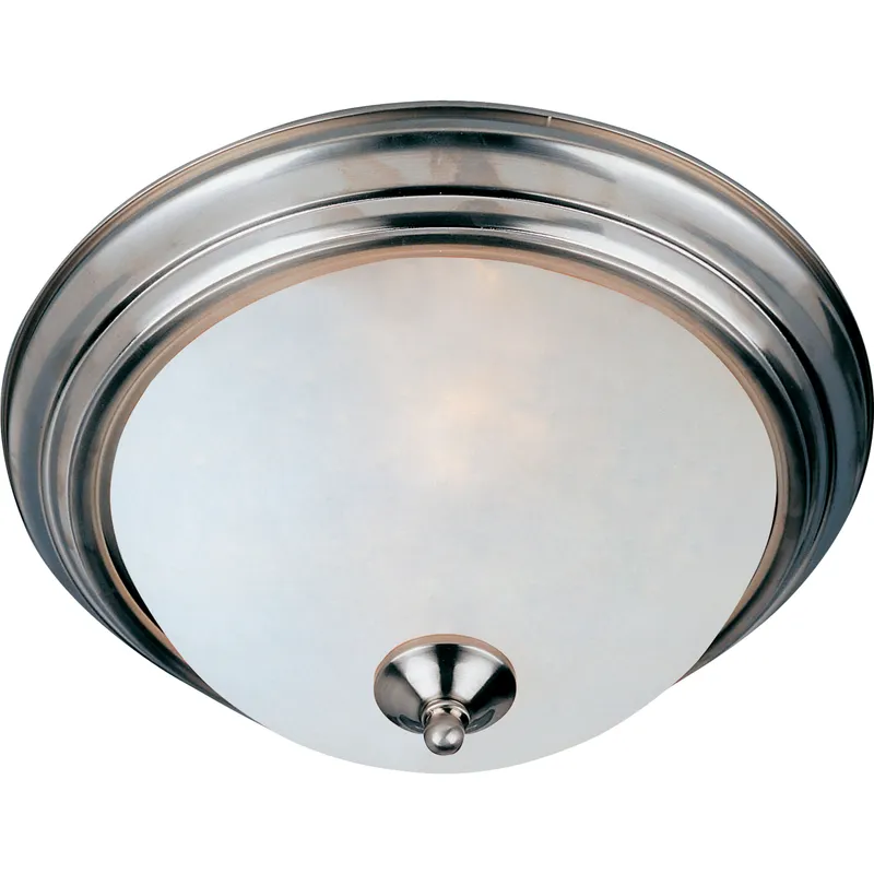 Essentials - 584x 3 Light 15.5 inch Satin Nickel Flush Mount Ceiling Light in Frosted