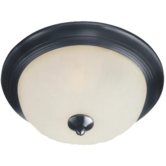 Essentials - 583x 3 Light 15.5 inch Black Flush Mount Ceiling Light