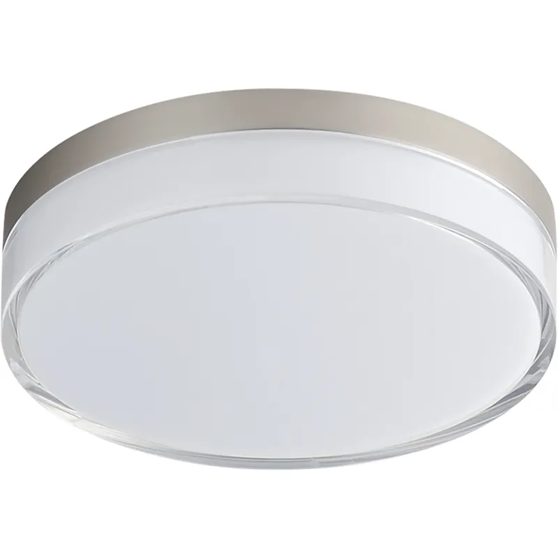Edge LED 7 inch Satin Nickel Flush Mount Ceiling Light in Natural Aged Brass