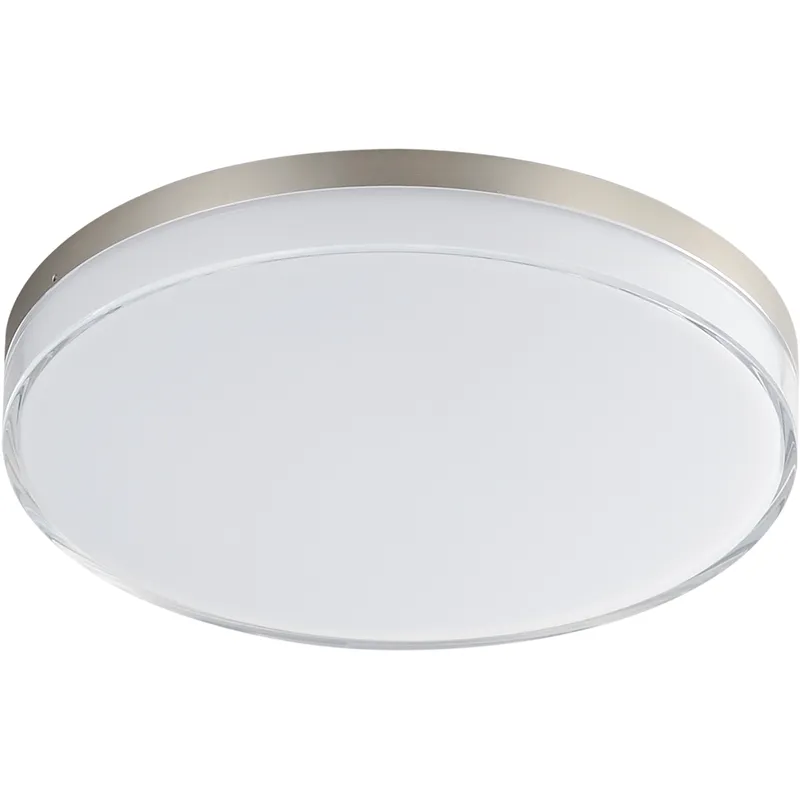 Edge LED 11 inch Satin Nickel Flush Mount Ceiling Light in Natural Aged Brass