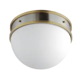 Maxim Lighting Duke 1-Light Flush Mount - 120V - Satin Nickel / Satin Brass