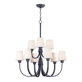 Maxim Lighting Shelter 9-Light Chandelier - 120V - Black