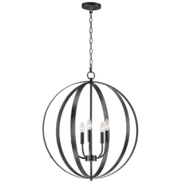 Maxim Lighting Provident 27" 5-Light Chandelier - 120V - Black