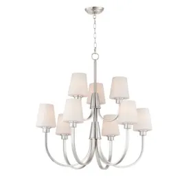 Maxim Lighting Shelter 9-Light Chandelier - 120V - Satin Nickel