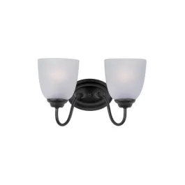 Maxim Lighting Stefan 2-Light Bath Vanity Light - 120V - Black
