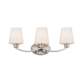 Maxim Lighting Shelter 3-Light Bath Vanity Light - 120V - Satin Nickel