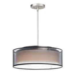 Maxim Lighting Prime 16" LED Pendant - 3000K - 120V - Black Oxide / Satin Nickel