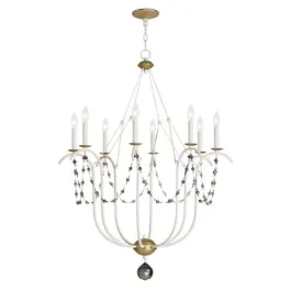 Maxim Lighting Formosa 8-Light Chandelier - 120V - Ecru / Venetian Gold